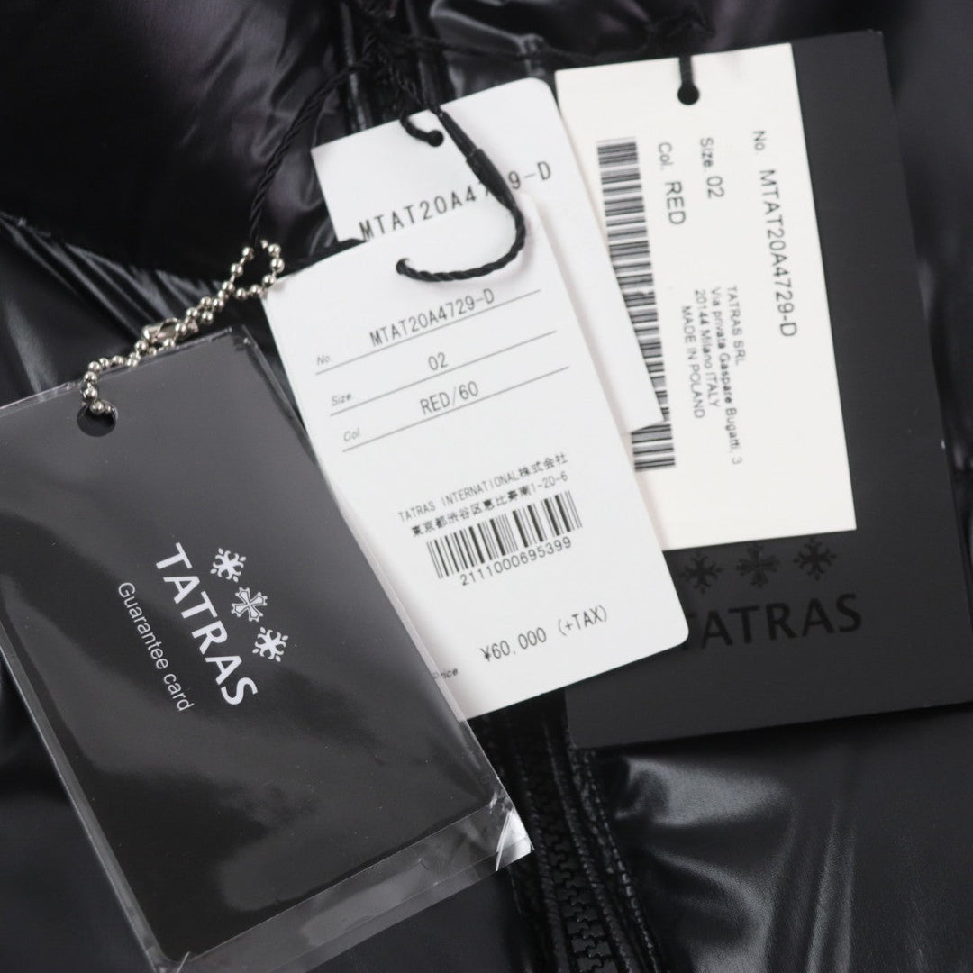 TATRAS Down vest MTAT20A4729-D Outer: 100% nylon, Lining: 100% nylon, Filling: 90% down, Filling: 10% feather Red black AGATONE mens 2 Used Authentic