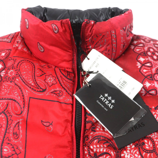 TATRAS Down vest MTAT20A4729-D Outer: 100% nylon, Lining: 100% nylon, Filling: 90% down, Filling: 10% feather Red black AGATONE mens 2 Used Authentic