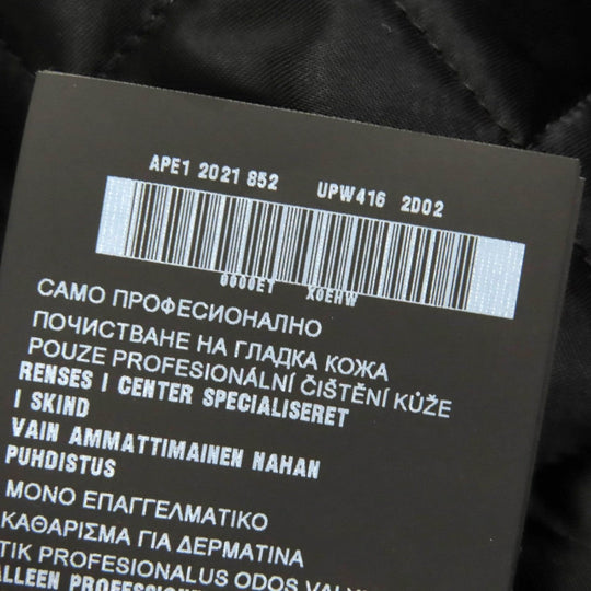 PRADA Riders jacket UPW416 Main: Calf leather, Lining: 100% viscose (rayon), Filling: 55% polyester, Filling: 45% recycled polyester Yellow type mens 48 Used Authentic