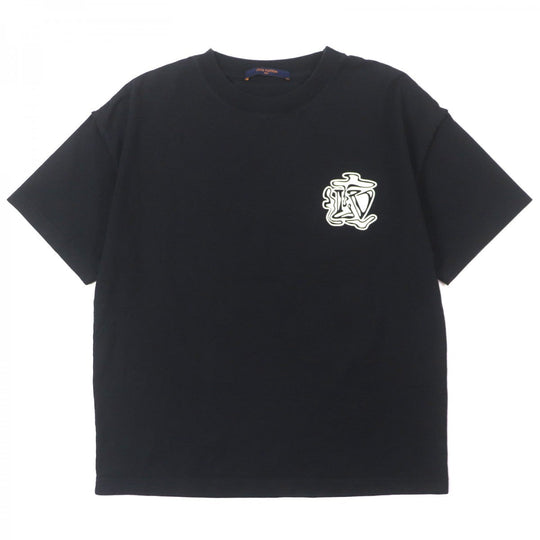 LOUIS VUITTON Short sleeve T-shirt Main: 100% cotton black mens XS Used Authentic