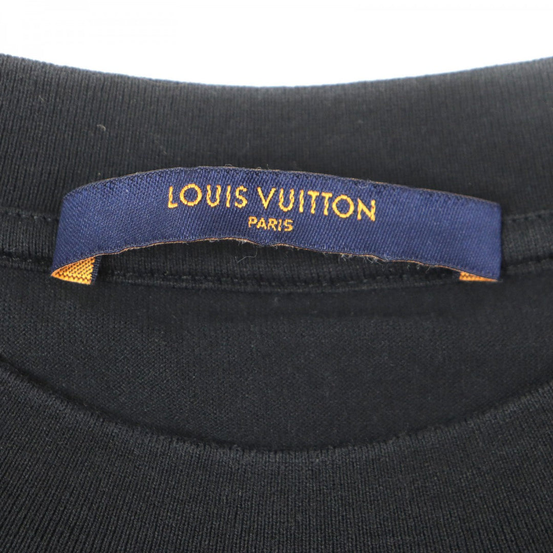 LOUIS VUITTON Short sleeve T-shirt Main: 100% cotton black mens XS Used Authentic