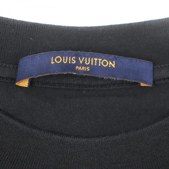LOUIS VUITTON Short sleeve T-shirt Main: 100% cotton black mens XS Used Authentic