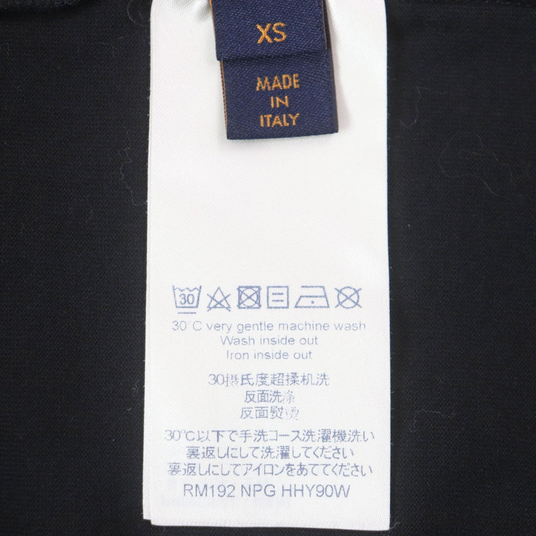 LOUIS VUITTON Short sleeve T-shirt Main: 100% cotton black mens XS Used Authentic
