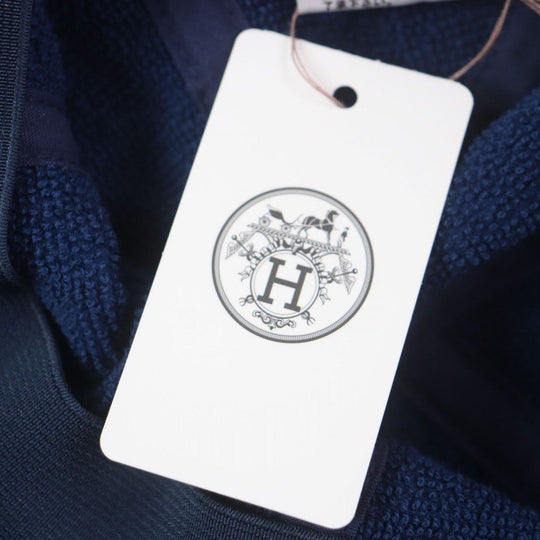 HERMES cap Outer: 100% cotton, Part: 100% polyester Navy Davis mens M Used Authentic