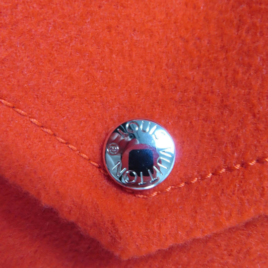 LOUIS VUITTON coat Main: 99% wool, Main: 1% silk, Part: 85% wool, Part: 14% nylon, Part: 1% polyurethane Red Women 38 Used Authentic