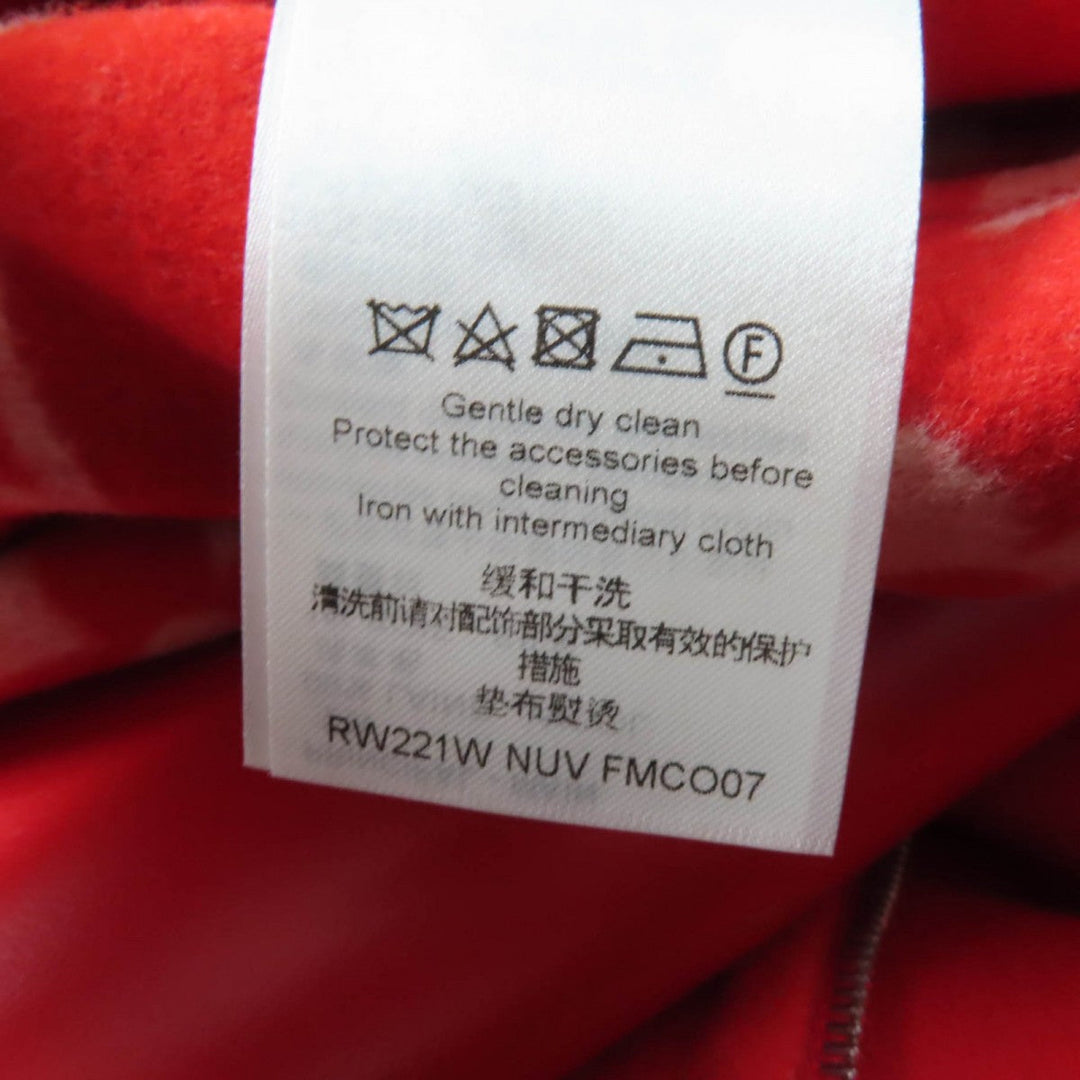 LOUIS VUITTON coat Main: 99% wool, Main: 1% silk, Part: 85% wool, Part: 14% nylon, Part: 1% polyurethane Red Women 38 Used Authentic
