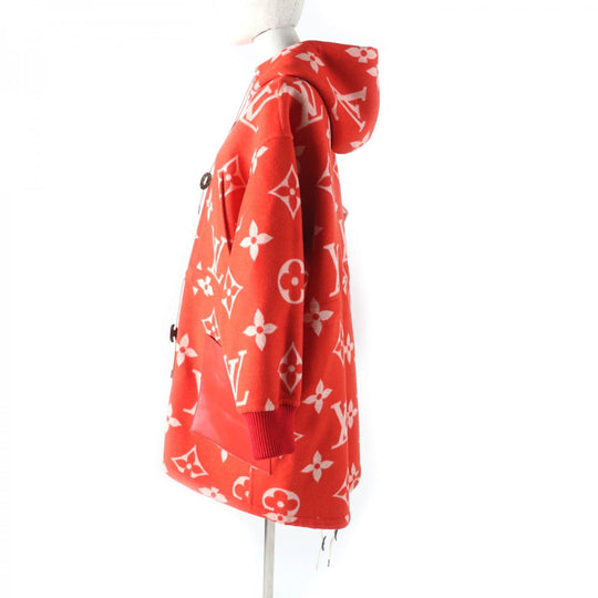 LOUIS VUITTON coat Main: 99% wool, Main: 1% silk, Part: 85% wool, Part: 14% nylon, Part: 1% polyurethane Red Women 38 Used Authentic
