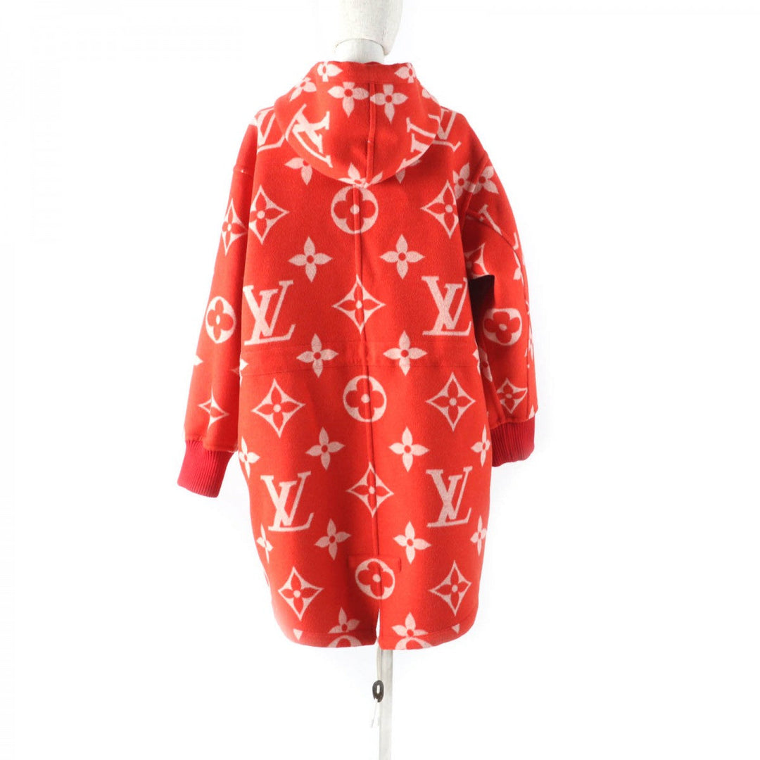 LOUIS VUITTON coat Main: 99% wool, Main: 1% silk, Part: 85% wool, Part: 14% nylon, Part: 1% polyurethane Red Women 38 Used Authentic