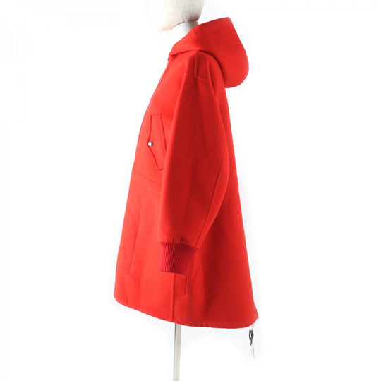 LOUIS VUITTON coat Main: 99% wool, Main: 1% silk, Part: 85% wool, Part: 14% nylon, Part: 1% polyurethane Red Women 38 Used Authentic
