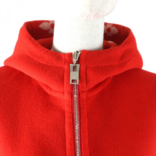 LOUIS VUITTON coat Main: 99% wool, Main: 1% silk, Part: 85% wool, Part: 14% nylon, Part: 1% polyurethane Red Women 38 Used Authentic