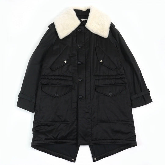 Alexander McQueen coat 614816 Rayon,cotton black mens 48 Used Authentic