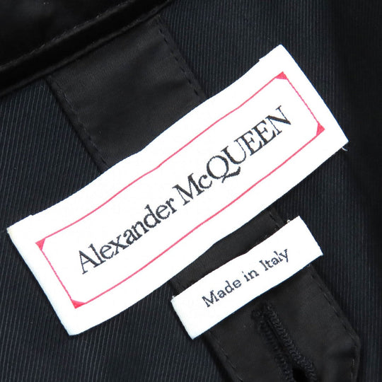 Alexander McQueen coat 614816 Rayon,cotton black mens 48 Used Authentic