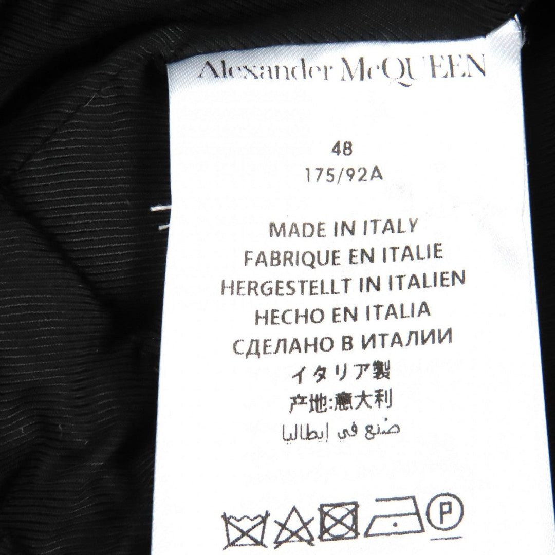 Alexander McQueen coat 614816 Rayon,cotton black mens 48 Used Authentic