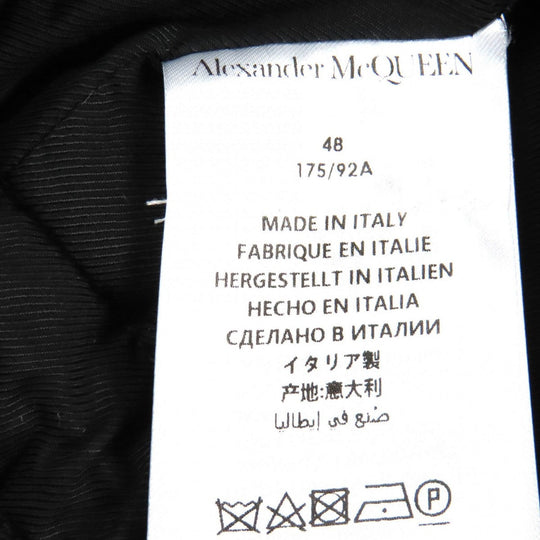 Alexander McQueen coat 614816 Rayon,cotton black mens 48 Used Authentic