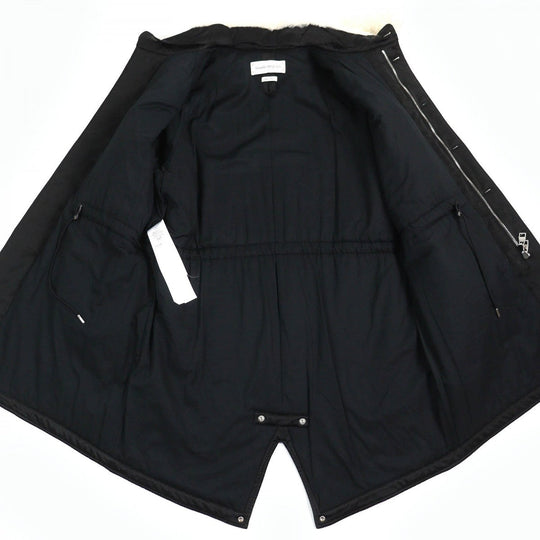 Alexander McQueen coat 614816 Rayon,cotton black mens 48 Used Authentic