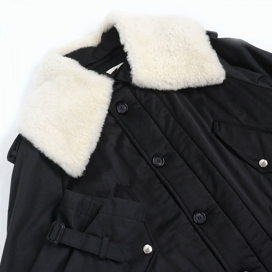 Alexander McQueen coat 614816 Rayon,cotton black mens 48 Used Authentic