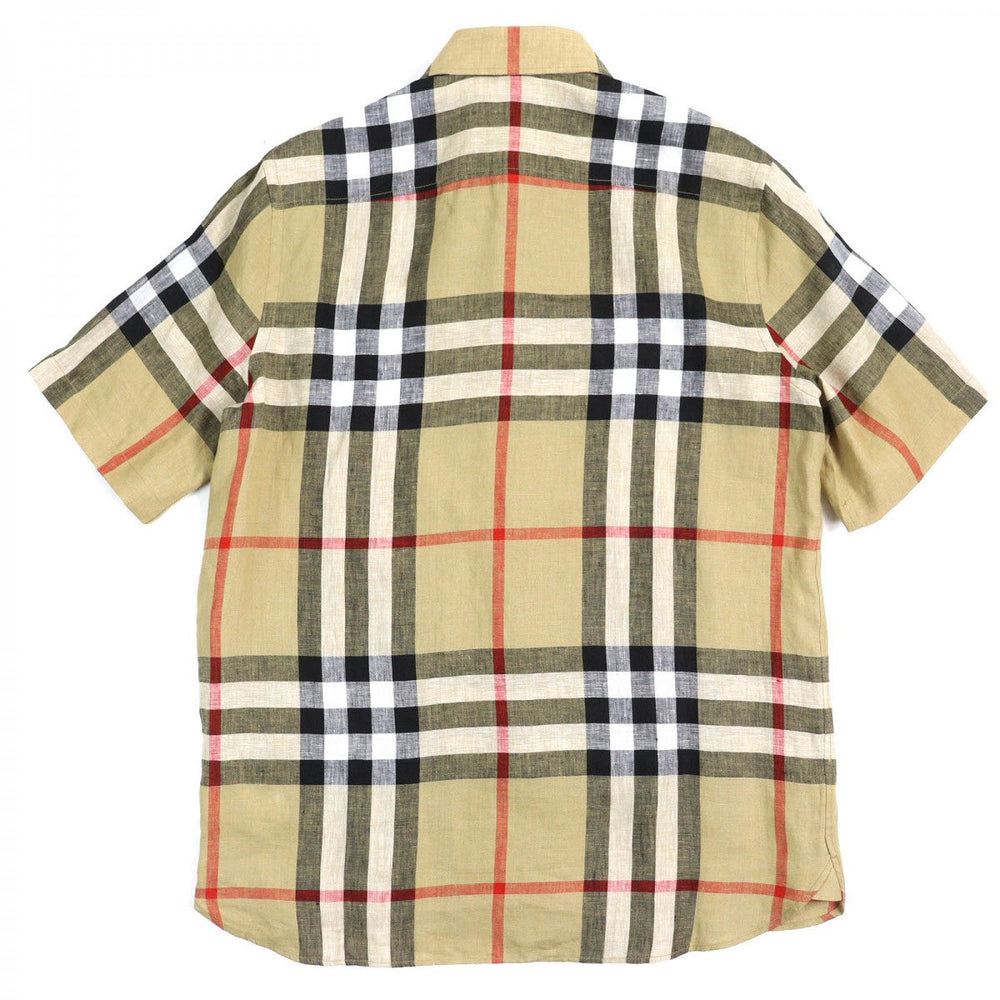 BURBERRY Short sleeve shirt 8051073 Main: 100% linen Beige type mens S Used Authentic