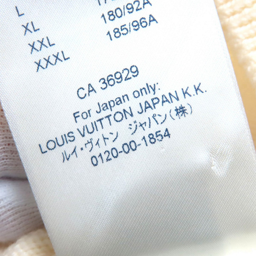 LOUIS VUITTON knit wool Off White Black Red XXL