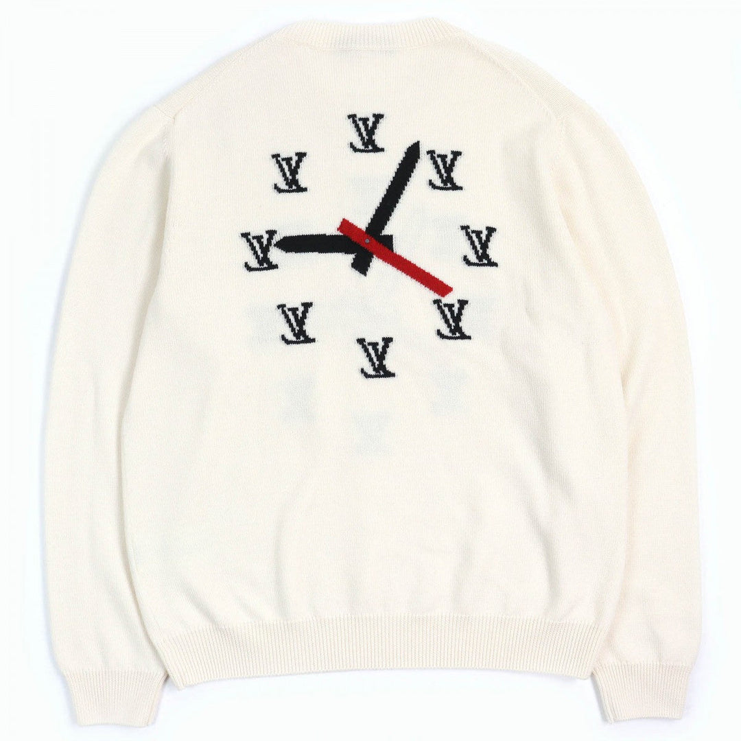 LOUIS VUITTON knit wool Off White Black Red XXL