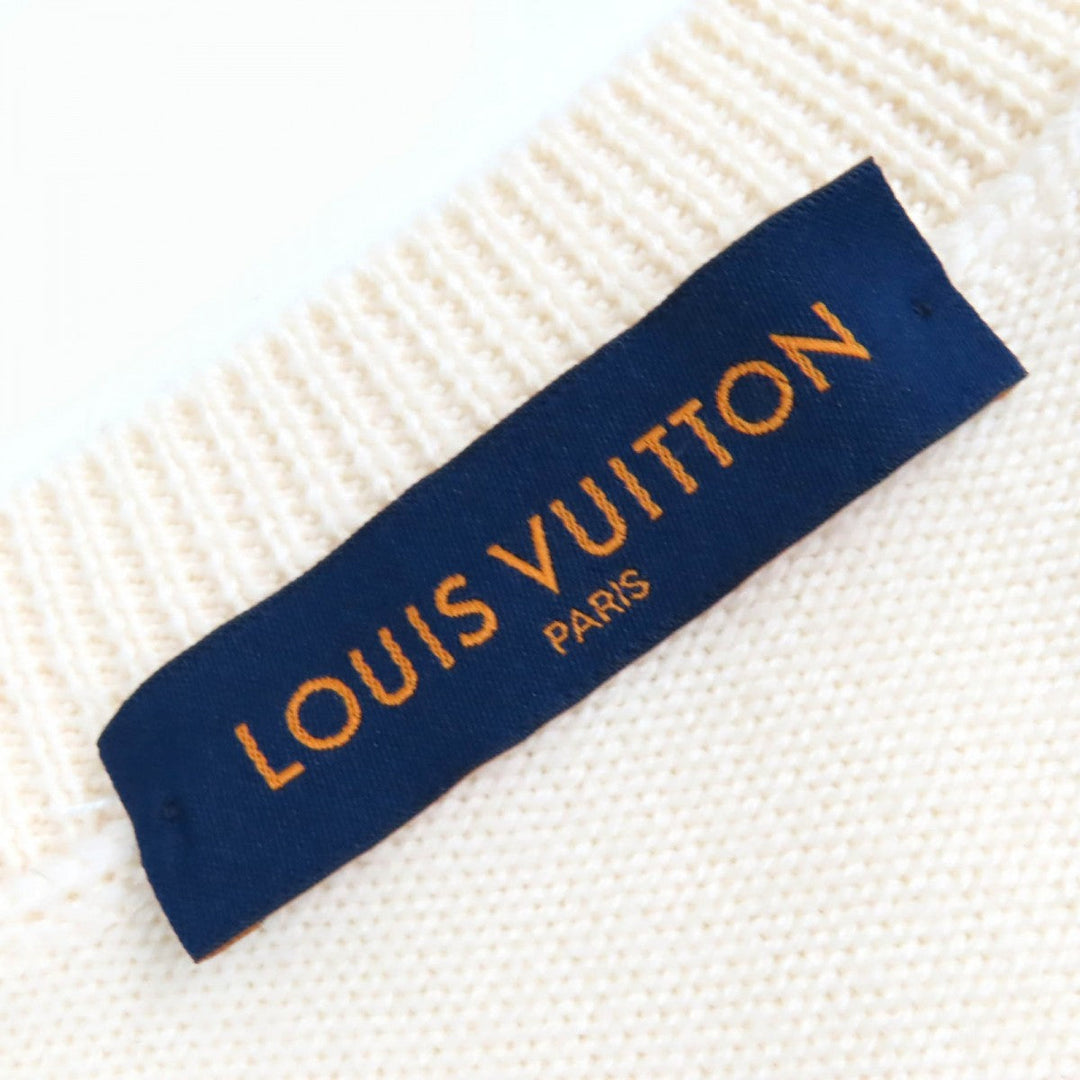 LOUIS VUITTON knit wool Off White Black Red XXL