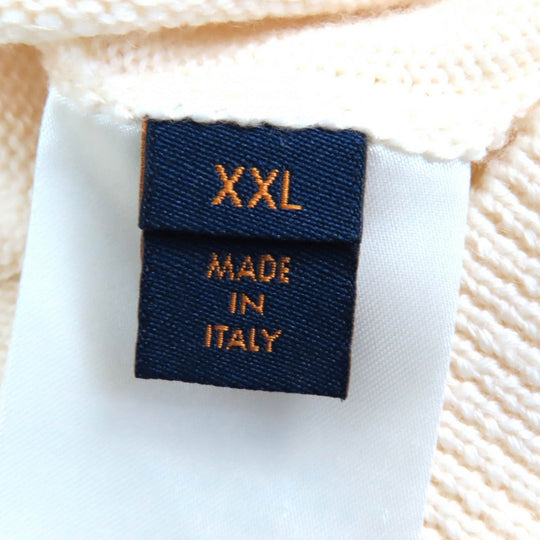 LOUIS VUITTON knit wool Off White Black Red XXL