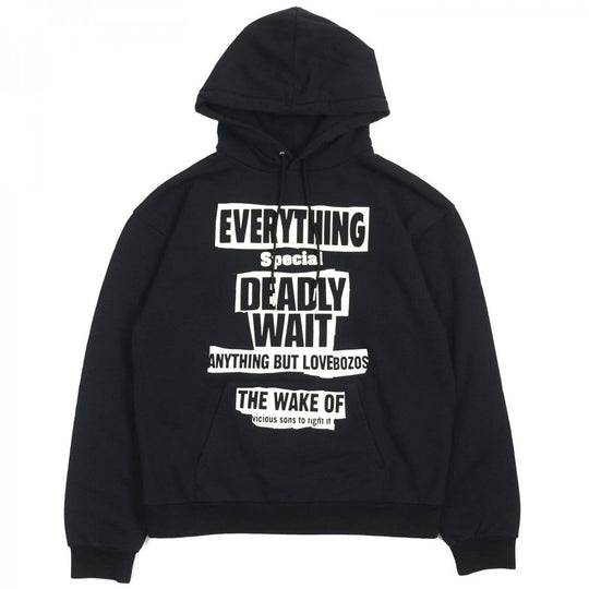 CELINE Hoodie 2Y99D670Q Main: 100% cotton Black White mens L Used Authentic