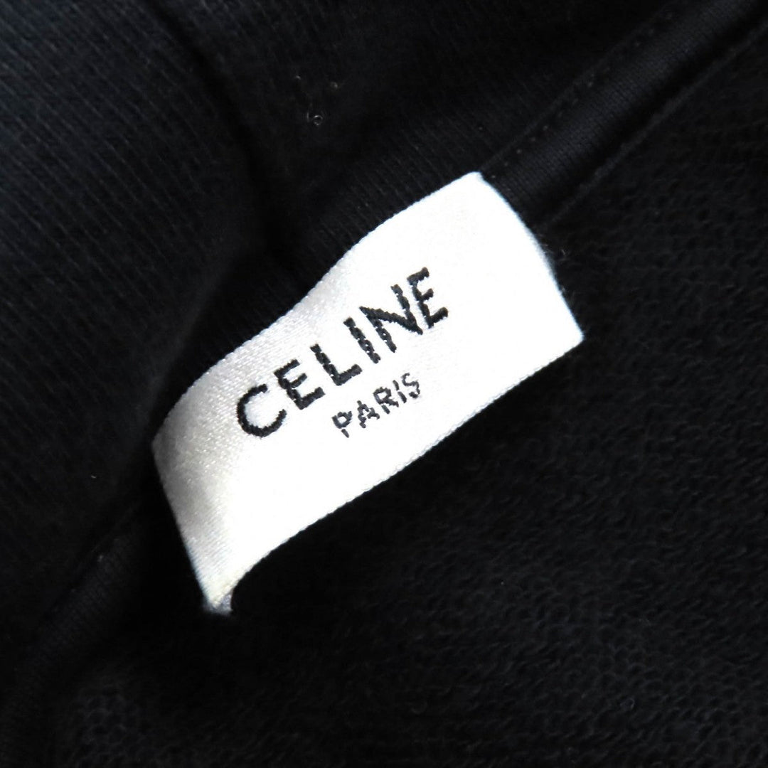 CELINE Hoodie 2Y99D670Q Main: 100% cotton Black White mens L Used Authentic