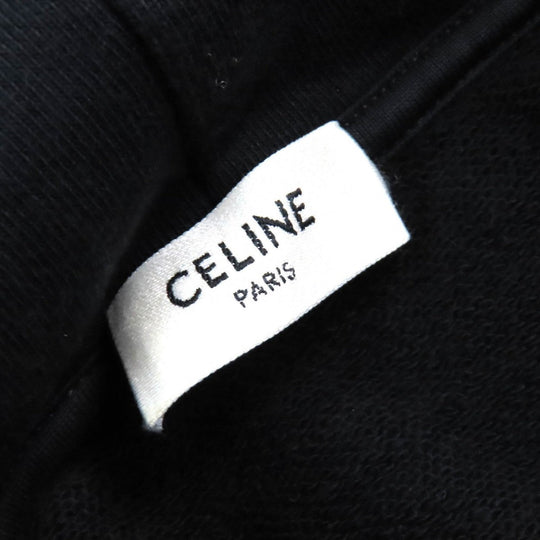 CELINE Hoodie 2Y99D670Q Main: 100% cotton Black White mens L Used Authentic