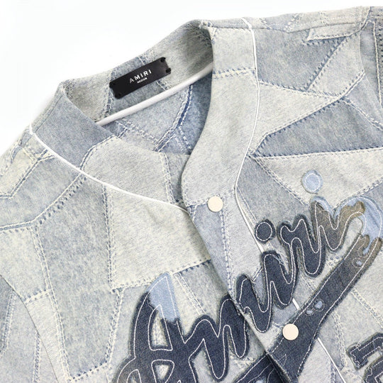 AMIRI Short sleeve shirt 150712 cotton Indigo blue mens M Used Authentic