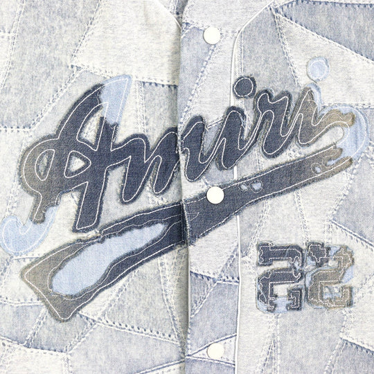 AMIRI Short sleeve shirt 150712 cotton Indigo blue mens M Used Authentic