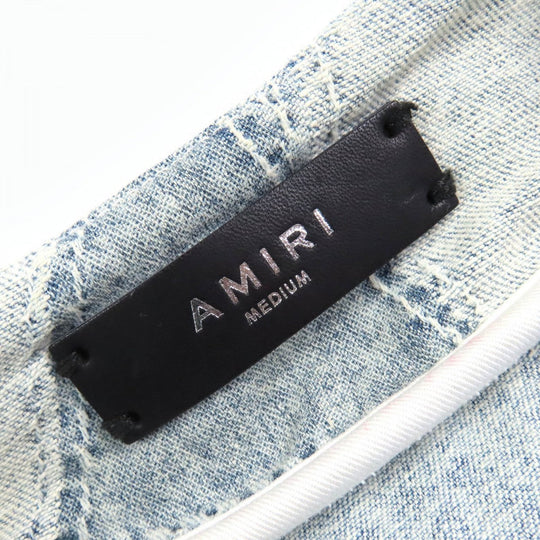AMIRI Short sleeve shirt 150712 cotton Indigo blue mens M Used Authentic