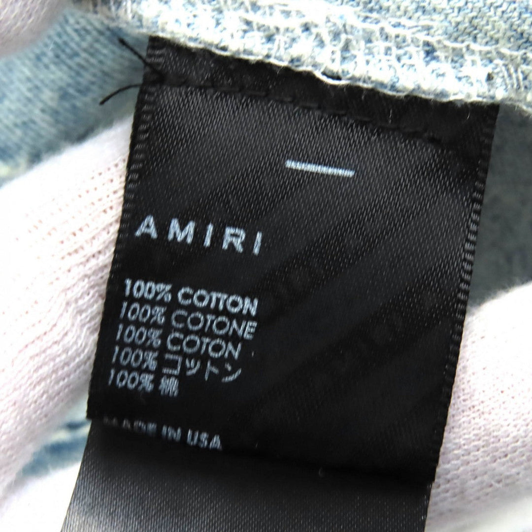 AMIRI Short sleeve shirt 150712 cotton Indigo blue mens M Used Authentic