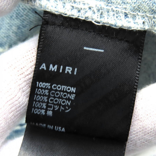 AMIRI Short sleeve shirt 150712 cotton Indigo blue mens M Used Authentic