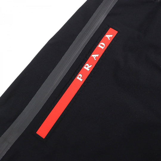 PRADA Shorts UB367 Outer: 67% polyamide, Outer: 33% elastane, Lining: 86% polyamide, Lining: 14% elastane black Stretch Re-Nylon Swimwear mens XS Used Authentic