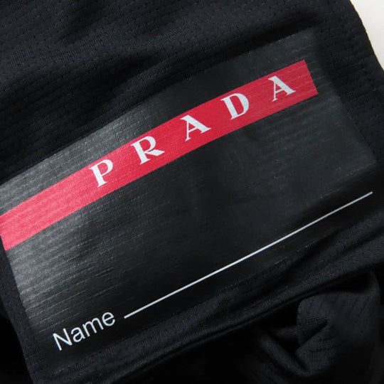 PRADA Shorts UB367 Outer: 67% polyamide, Outer: 33% elastane, Lining: 86% polyamide, Lining: 14% elastane black Stretch Re-Nylon Swimwear mens XS Used Authentic