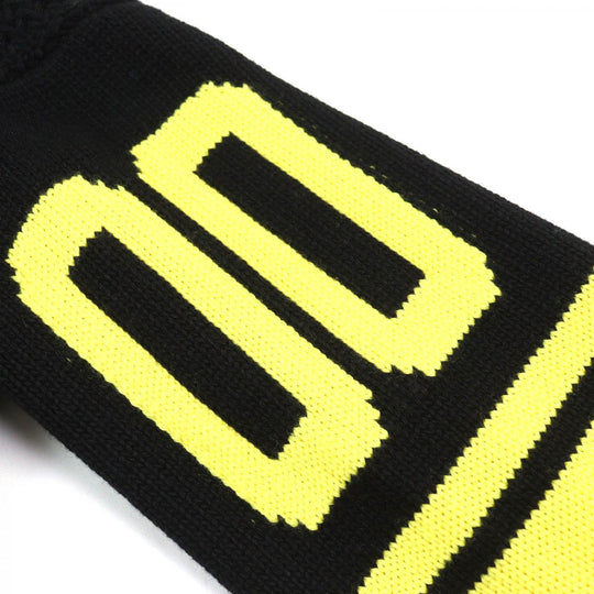 LOUIS VUITTON knit Main: 68% wool, 18% rayon, 9% nylon, 5% cashmere Black yellow LV Intarsia football knit mens XL Used Authentic