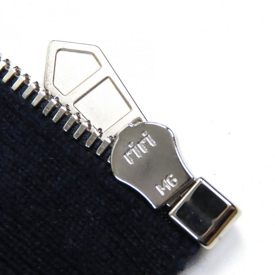HERMES Hoodie Main: 100% cashmere, Leather part: Sheepskin Navy mens S Used Authentic