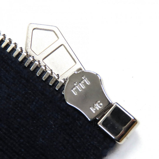 HERMES Hoodie Main: 100% cashmere, Leather part: Sheepskin Navy mens S Used Authentic