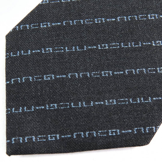 GUCCI tie Main: 100% wool, Lining: 60% cupra, Lining: 40% silk Dark gray mens Used Authentic