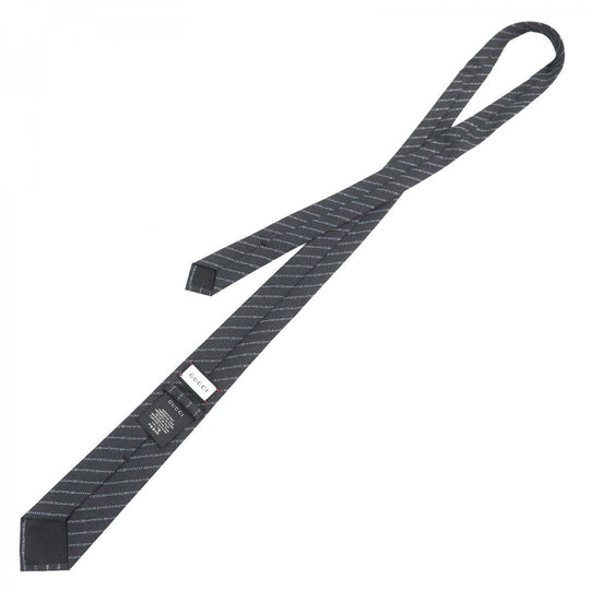 GUCCI tie Main: 100% wool, Lining: 60% cupra, Lining: 40% silk Dark gray mens Used Authentic