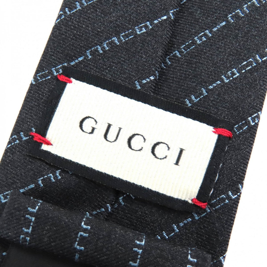 GUCCI tie Main: 100% wool, Lining: 60% cupra, Lining: 40% silk Dark gray mens Used Authentic