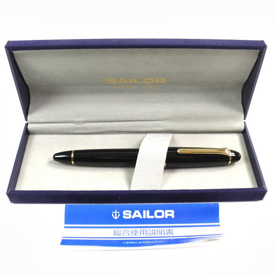 SAILOR fountain pen Nib: 21K Black gold Profit mens Used Authentic