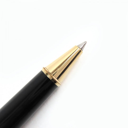 MONTBLANC Ballpoint pen Resin, Gold Plated black Meisterstck Classic mens Used Authentic