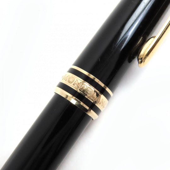 MONTBLANC Ballpoint pen Resin, Gold Plated black Meisterstck Classic mens Used Authentic