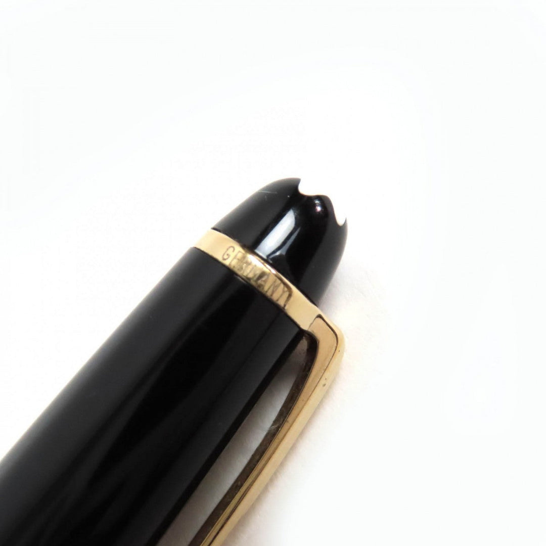 MONTBLANC Ballpoint pen Resin, Gold Plated black Meisterstck Classic mens Used Authentic