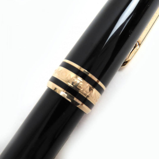 MONTBLANC Ballpoint pen Resin, Gold Plated black Meisterstck Classic mens Used Authentic