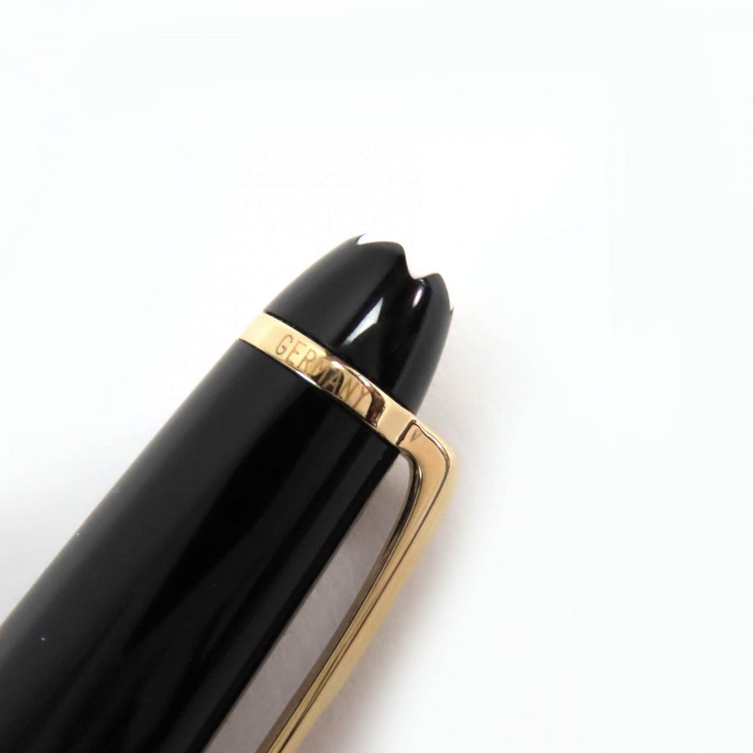MONTBLANC Ballpoint pen Resin, Gold Plated black Meisterstck Classic mens Used Authentic