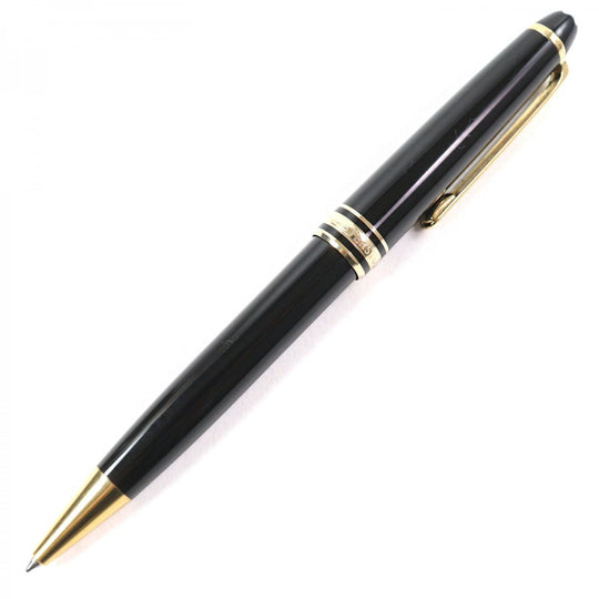 MONTBLANC Ballpoint pen Resin, Gold Plated black Meisterstck Classic mens Used Authentic