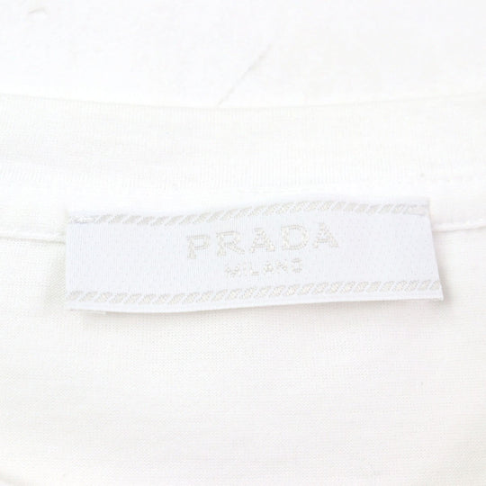 PRADA Short sleeve T-shirt UJN884 Main: 100% cotton white mens XS Used Authentic