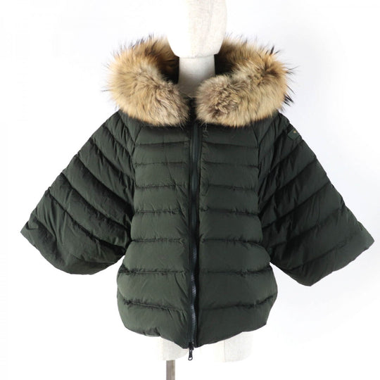 TATRAS Down jacket LTA20A4692 Main: 100% nylon, Filling: 90% down, Filling: 10% feather, Lining: 100% nylon, Fur: raccoon khaki MALE Women Used Authentic